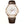 Charger l'image dans la galerie, montre Regalia quartz acier inoxydable avec boîtier en acier et bracelet en cuir marron.
